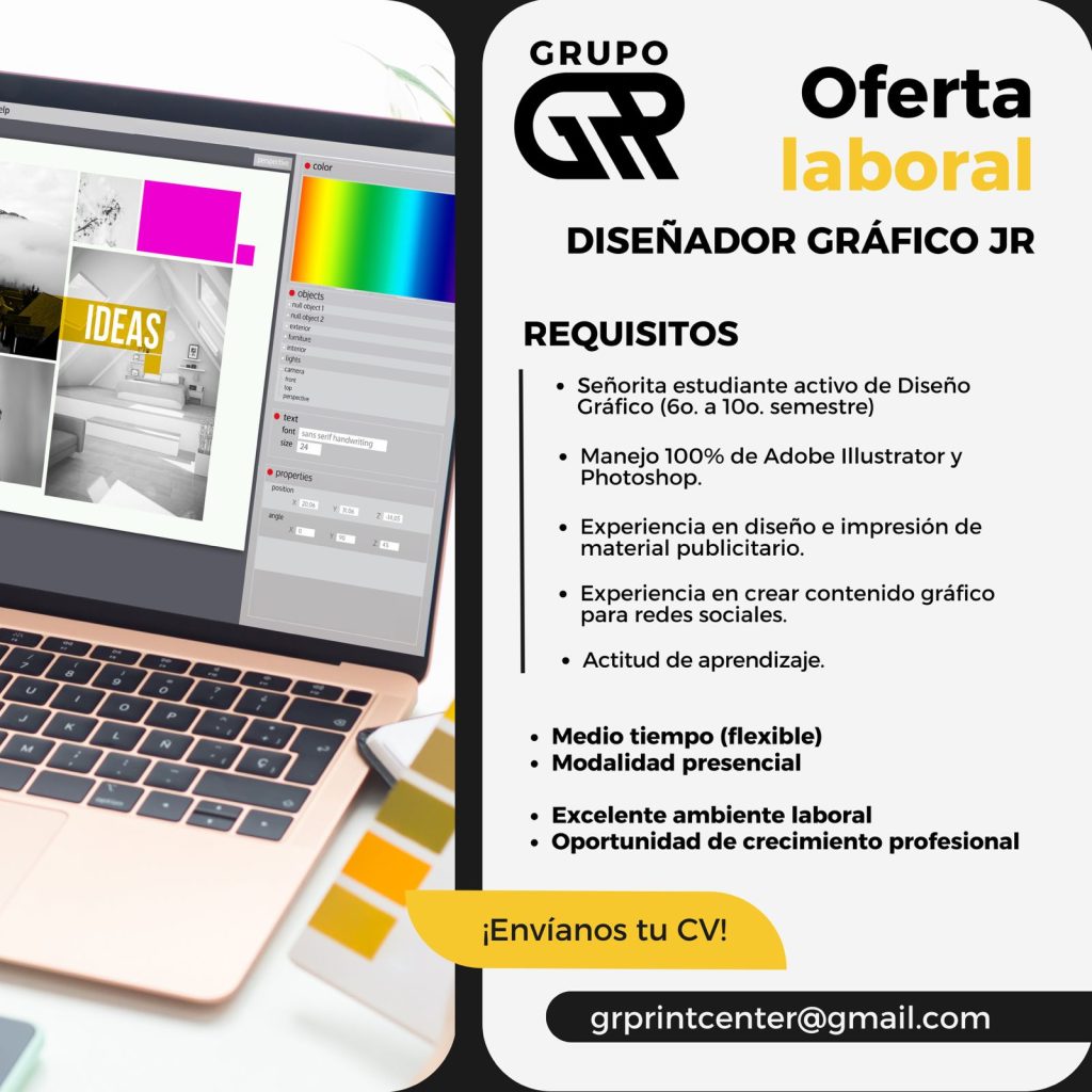 DG001 Oferta Laboral Diseñador Gráfico JR